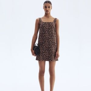 H&M Brown Leopard Print Mini Dress